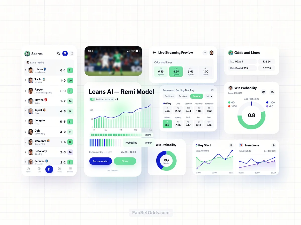 Leans AI Remi Model — professional AI sports betting picks interface