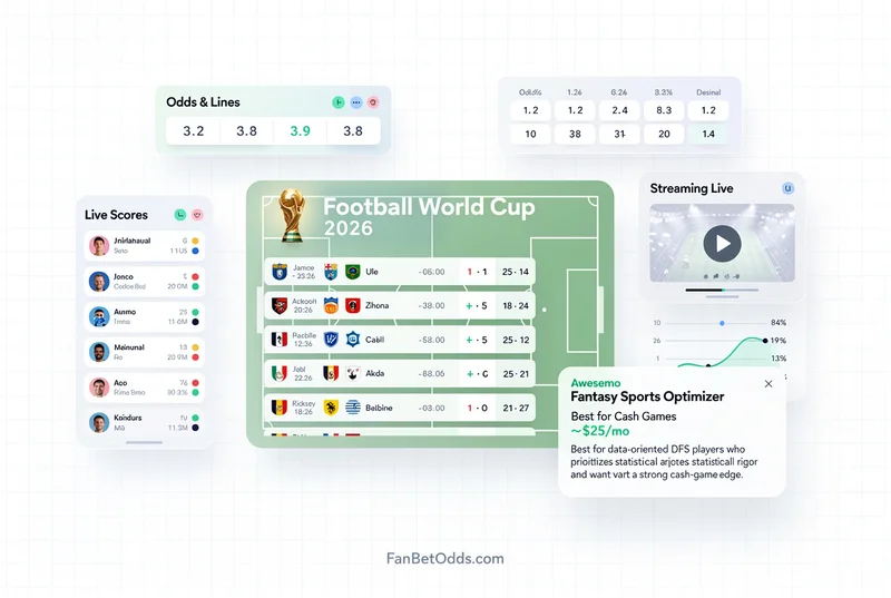 Awesemo DFS optimizer tool - World Cup 2026