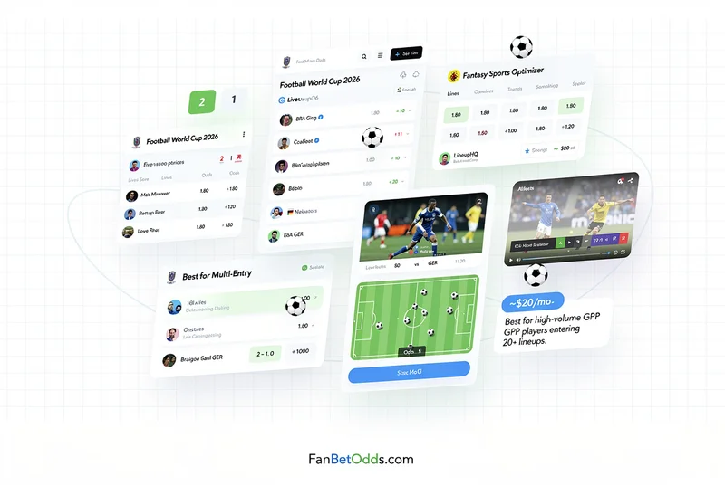 LineupHQ DFS optimizer tool - World Cup 2026