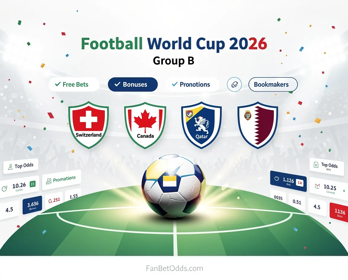 FIFA World Cup 2026 Group B - Switzerland, Canada, Bosnia and Herzegovina, Qatar