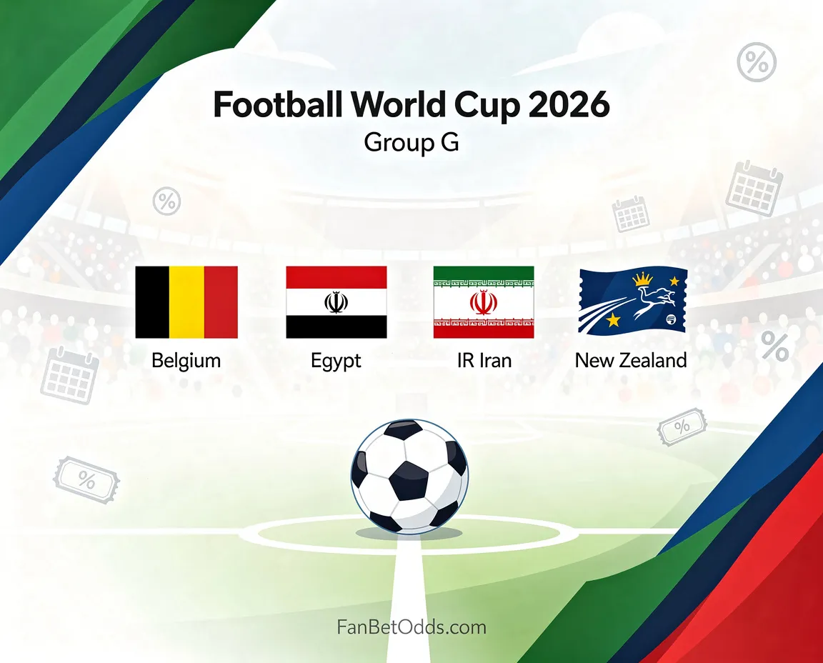 FIFA World Cup 2026 Group G - Belgium, Egypt, IR Iran, New Zealand