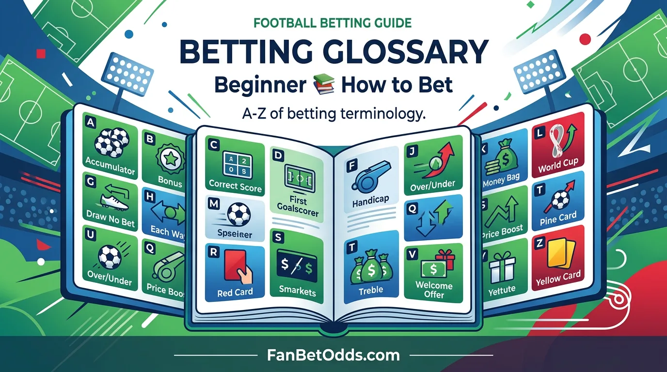 Betting Glossary guide - A-Z of betting terms and definitions for World Cup 2026