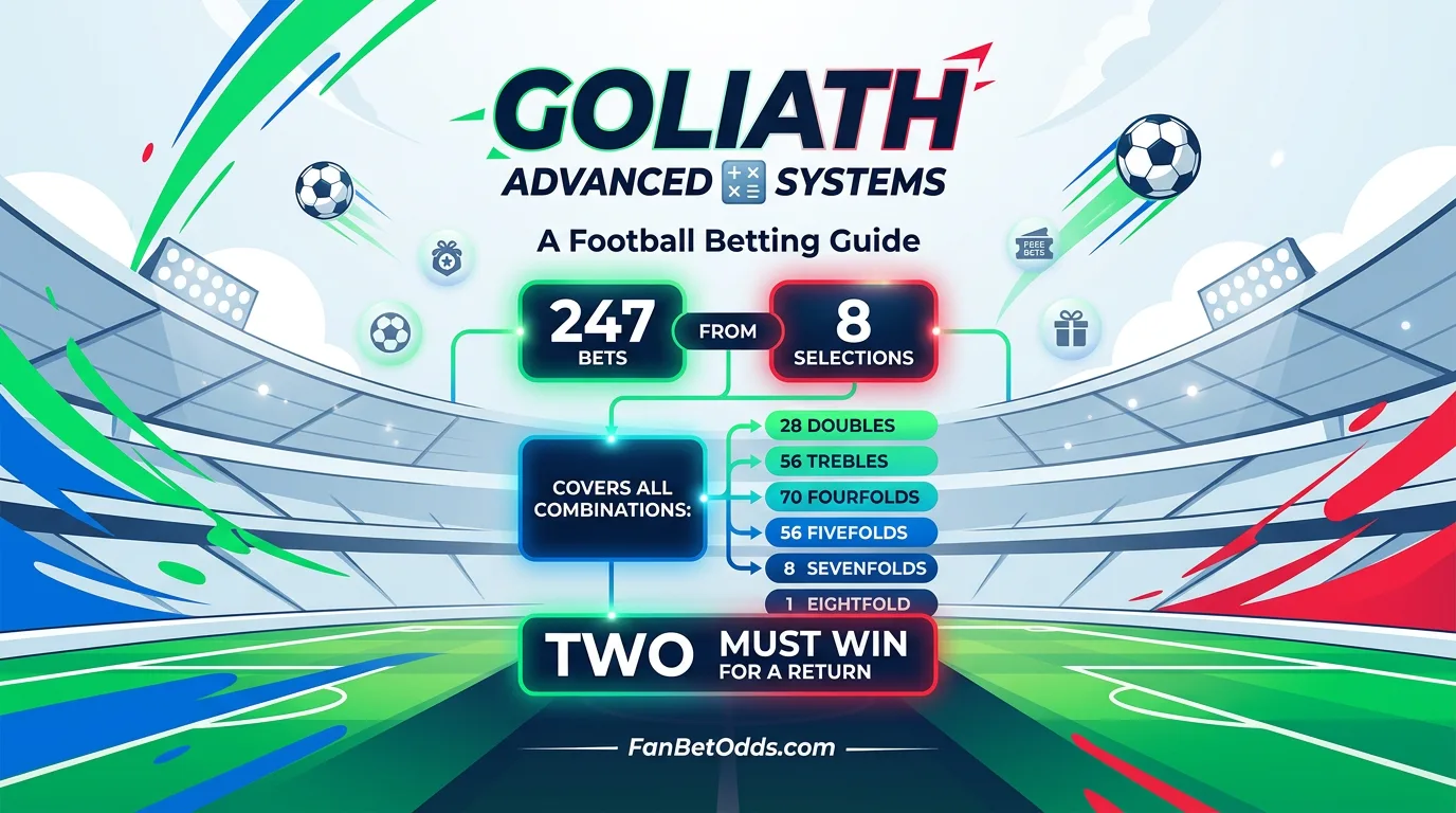 Goliath betting guide - 247 bets from 8 selections, the largest system bet for World Cup 2026