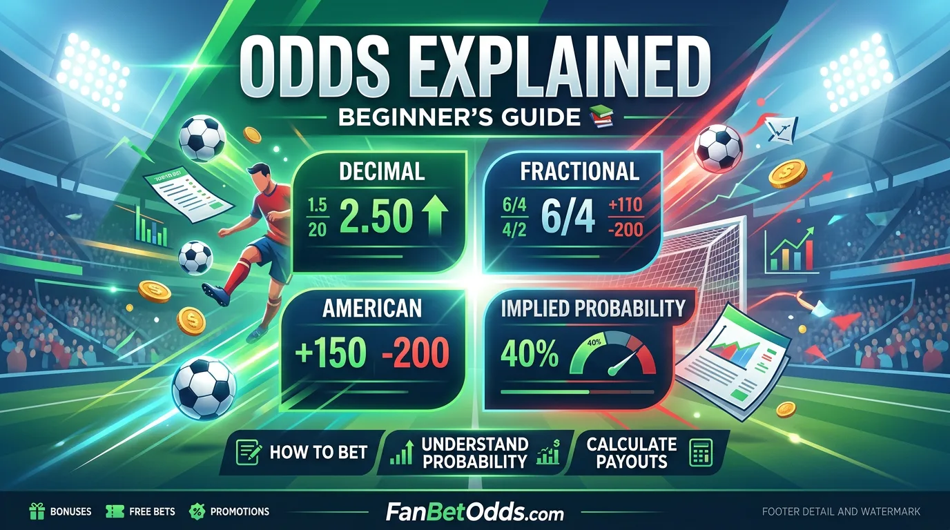 Odds Explained guide - decimal, fractional and American odds for World Cup 2026 betting