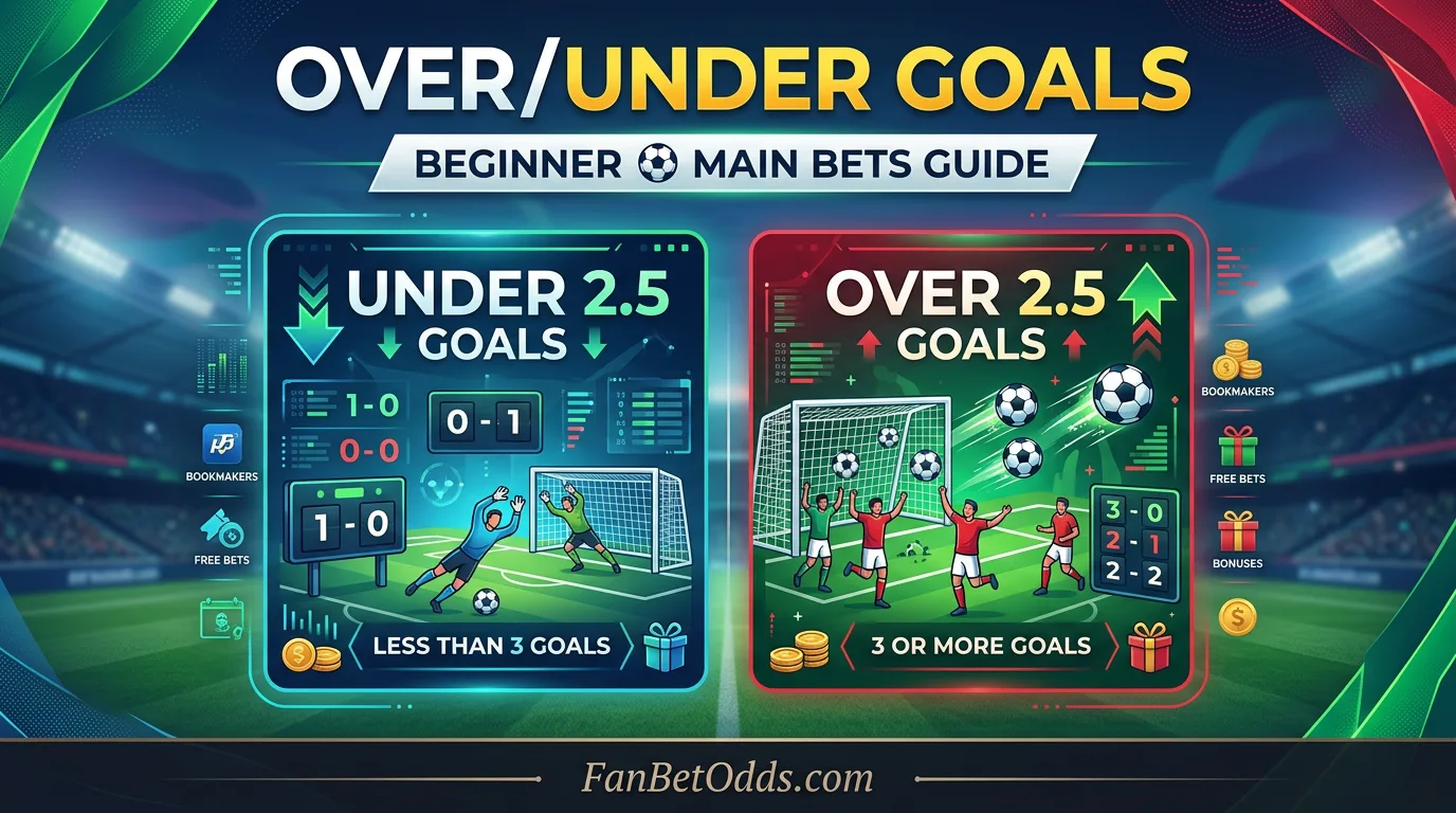 Over/Under Goals betting guide - totals market and 2.5 goal lines explained for World Cup 2026