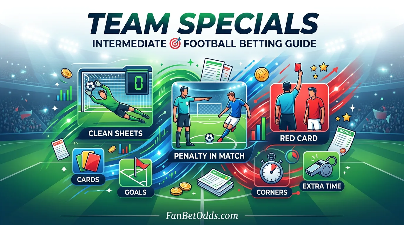 Team Specials betting guide - clean sheets, penalties, red cards and tournament team markets for World Cup 2026