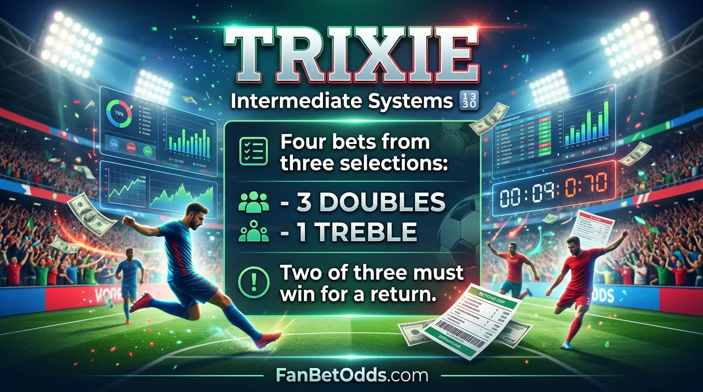 Trixie betting guide - 4 bets from 3 selections covering doubles and treble for World Cup 2026