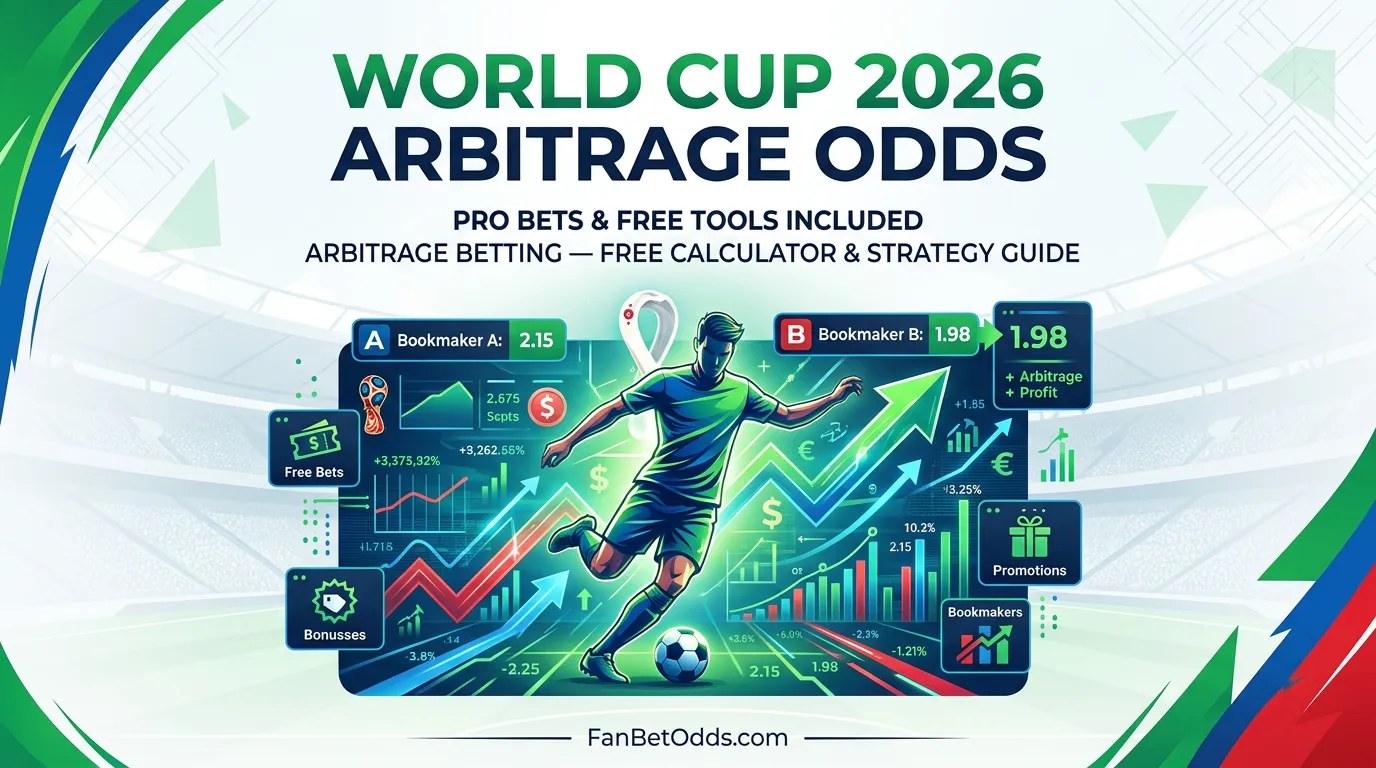Arbitrage Betting Hub - free calculator, tools and World Cup 2026 strategy on Fan Bet Odds