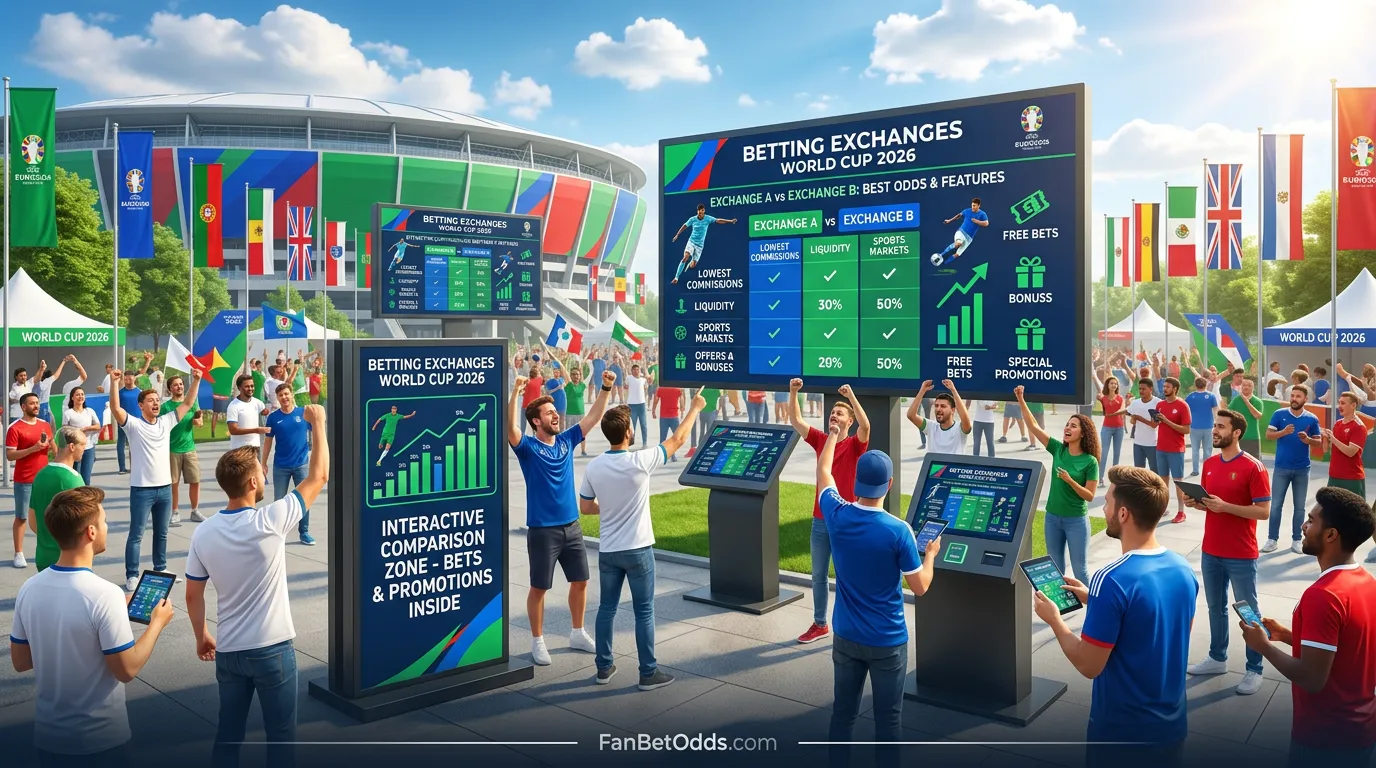 Betting Exchanges Compared - Betfair, Smarkets, Matchbook and Betdaq full comparison on Fan Bet Odds