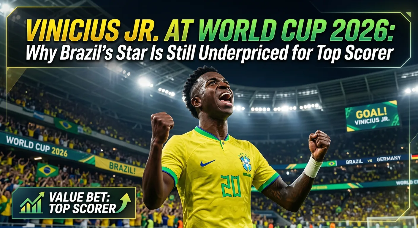 Vinicius Jr - Brazil star underpriced for World Cup 2026 top scorer market