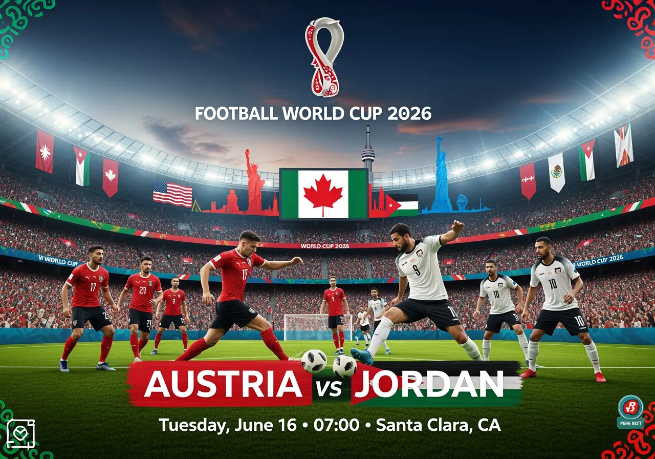Austria vs Jordan - 16 June 2026 · Levi's Stadium, Santa Clara, CA · FIFA World Cup 2026