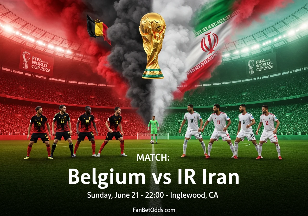 Belgium vs IR Iran - 21 June 2026 · SoFi Stadium, Inglewood, CA · FIFA World Cup 2026