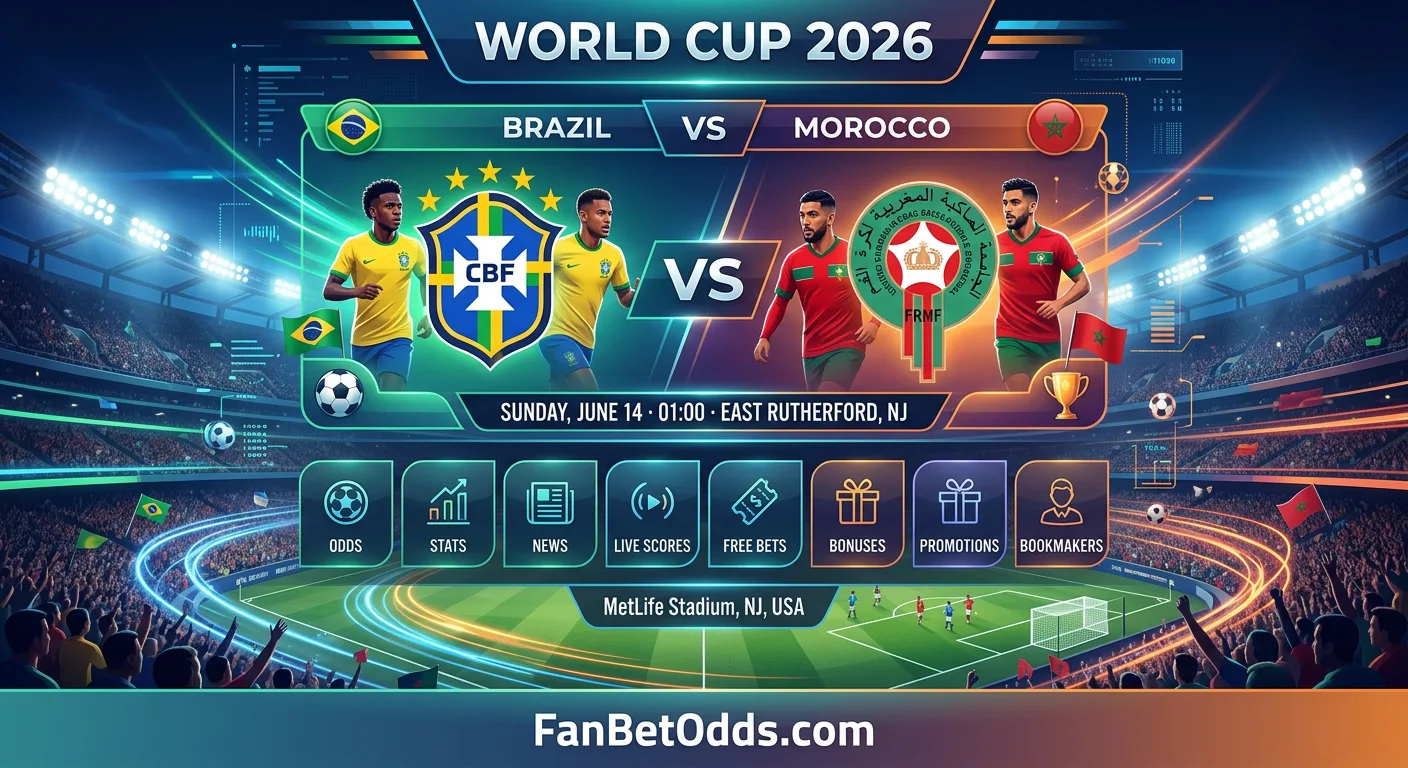 Brazil vs Morocco - 13 June 2026 · MetLife Stadium, East Rutherford, NJ · FIFA World Cup 2026