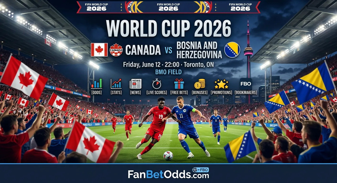 Canada vs Bosnia and Herzegovina - 12 June 2026 · BMO Field, Toronto, ON · FIFA World Cup 2026