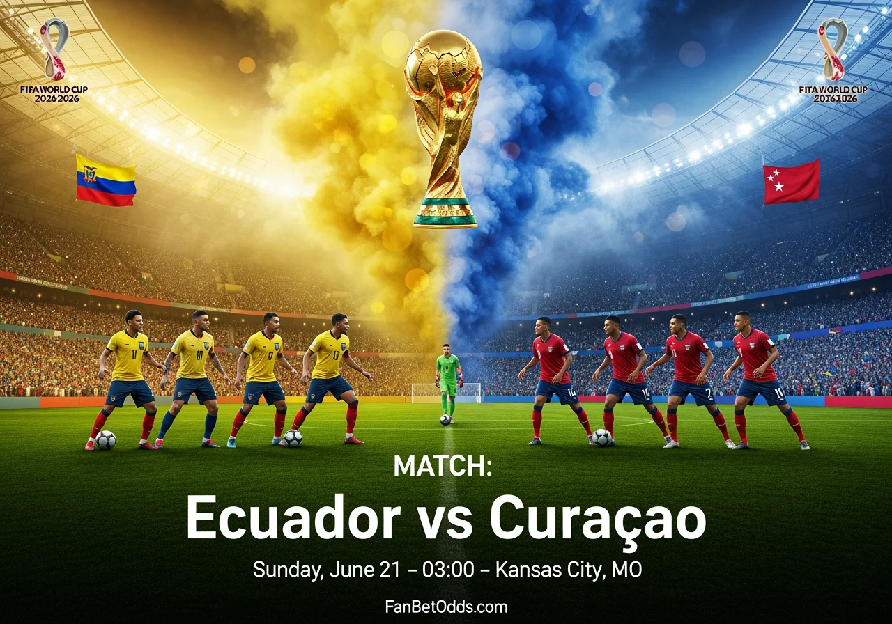 Ecuador vs Curaçao - 21 June 2026 · Arrowhead Stadium, Kansas City, MO · FIFA World Cup 2026