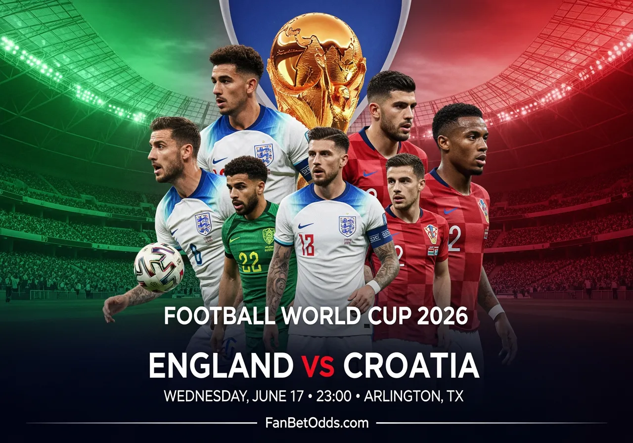 England vs Croatia - 17 June 2026 · AT&T Stadium, Arlington, TX · FIFA World Cup 2026