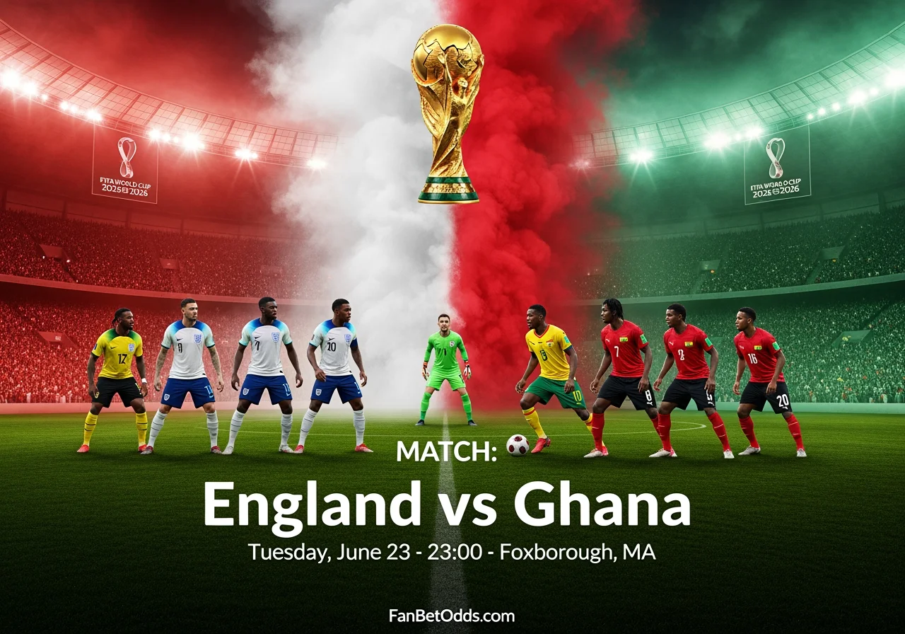 England vs Ghana - 23 June 2026 · Gillette Stadium, Foxborough, MA · FIFA World Cup 2026