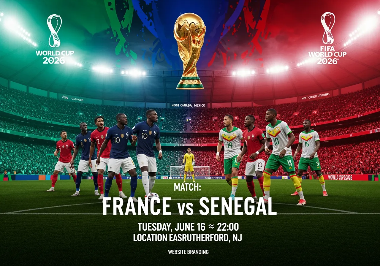 France vs Senegal - 16 June 2026 · MetLife Stadium, East Rutherford, NJ · FIFA World Cup 2026
