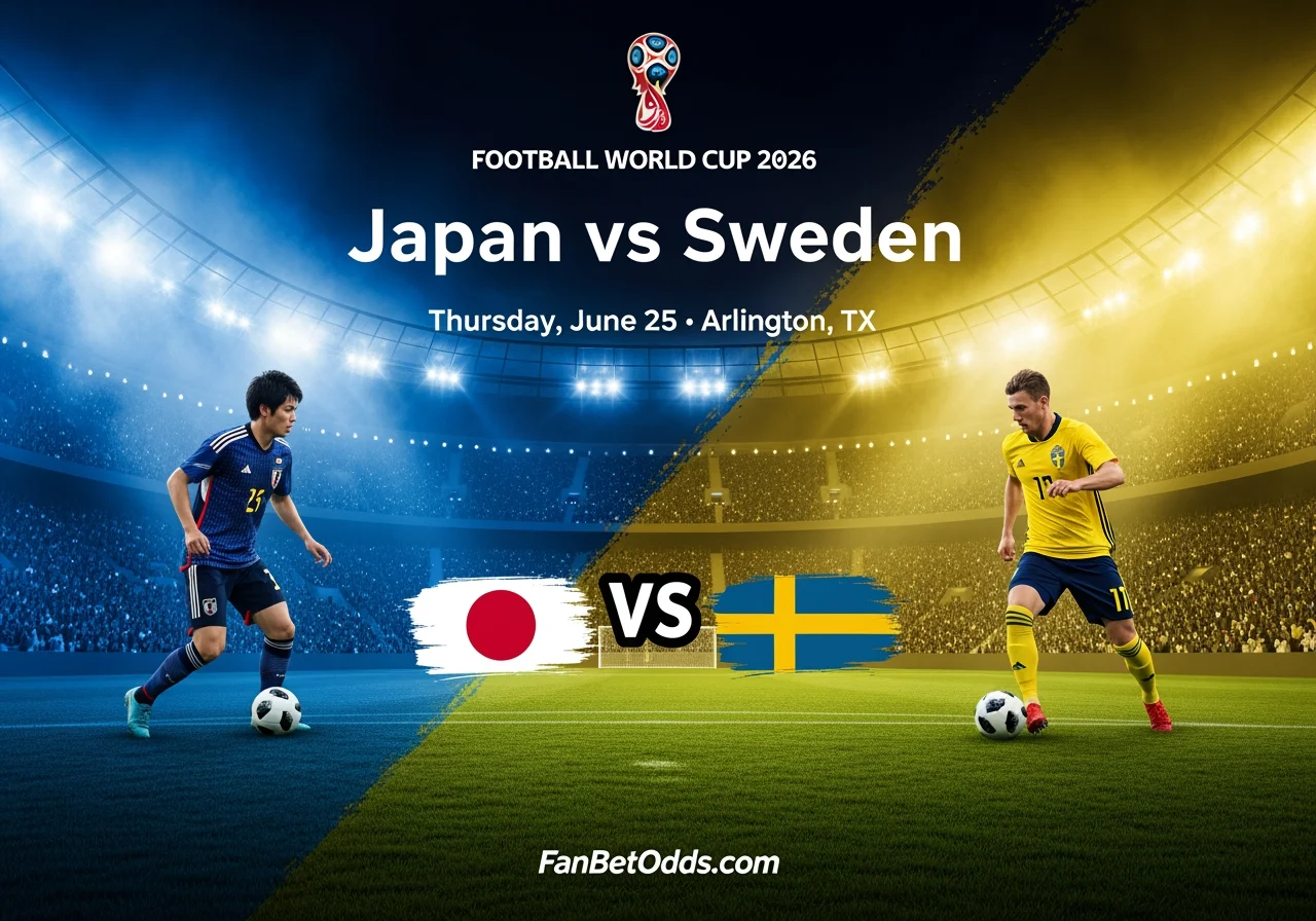 Japan vs Sweden - 25 June 2026 · AT&T Stadium, Arlington, TX · FIFA World Cup 2026