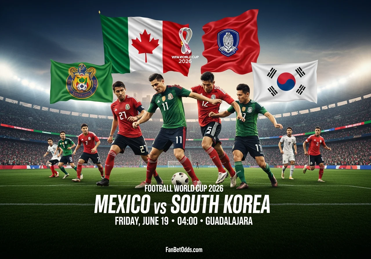 Mexico vs South Korea - 19 June 2026 · Estadio Akron, Guadalajara · FIFA World Cup 2026