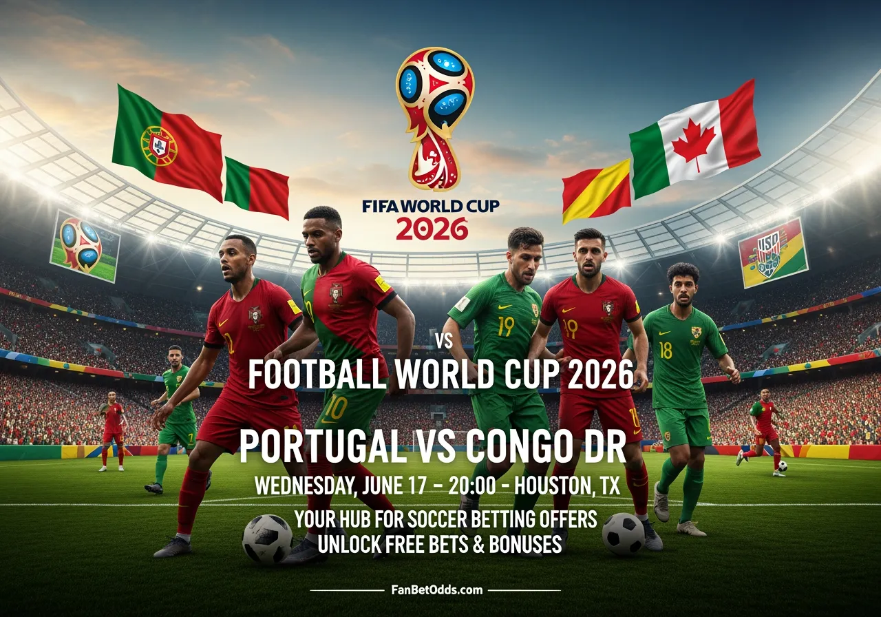 Portugal vs Congo DR - 17 June 2026 · NRG Stadium, Houston, TX · FIFA World Cup 2026