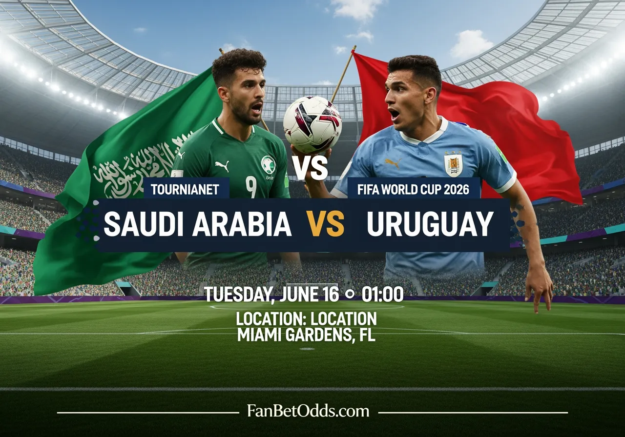 Saudi Arabia vs Uruguay - 15 June 2026 · Hard Rock Stadium, Miami Gardens, FL · FIFA World Cup 2026