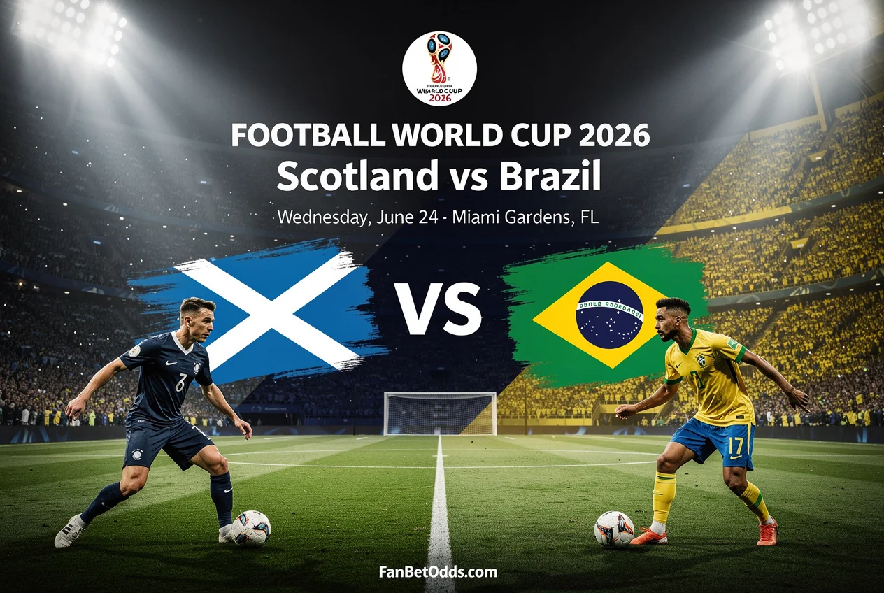 Scotland vs Brazil - 24 June 2026 · Hard Rock Stadium, Miami Gardens, FL · FIFA World Cup 2026