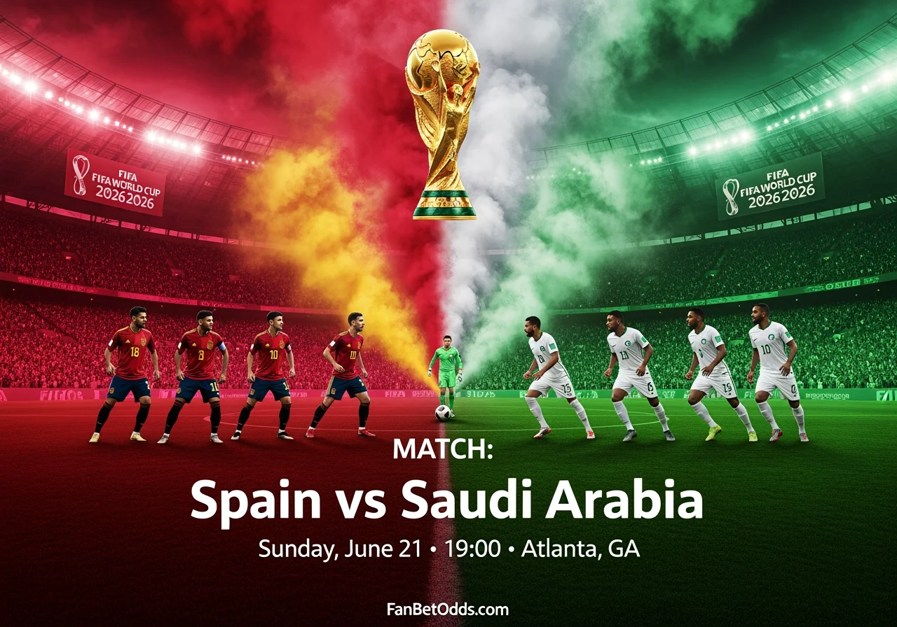 Spain vs Saudi Arabia - 21 June 2026 · Mercedes-Benz Stadium, Atlanta, GA · FIFA World Cup 2026