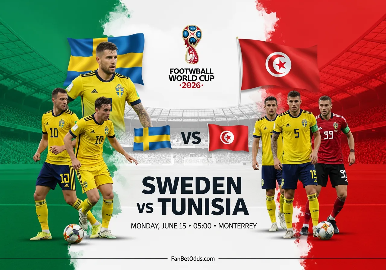 Sweden vs Tunisia - 15 June 2026 · Estadio BBVA, Monterrey · FIFA World Cup 2026