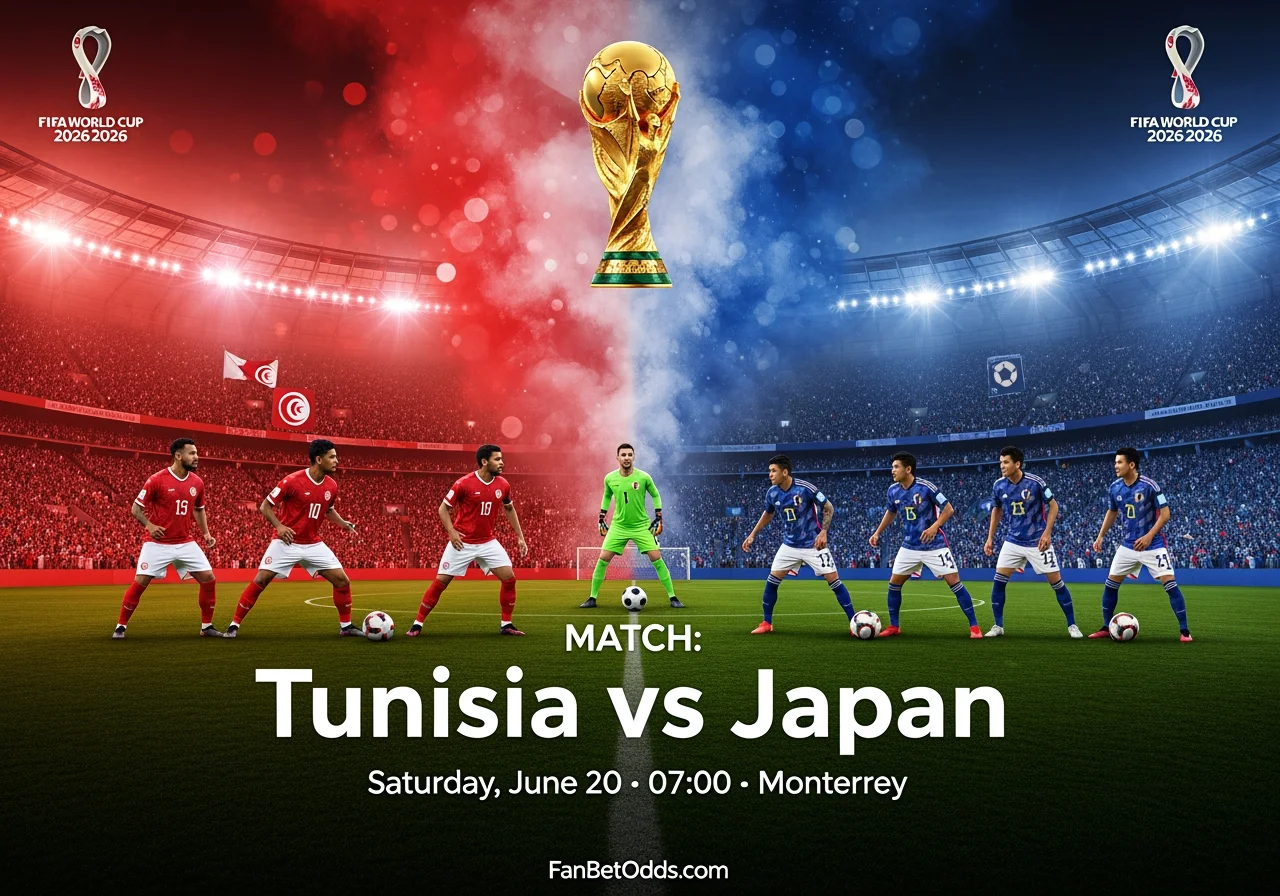 Tunisia vs Japan - 20 June 2026 · Estadio BBVA, Monterrey · FIFA World Cup 2026