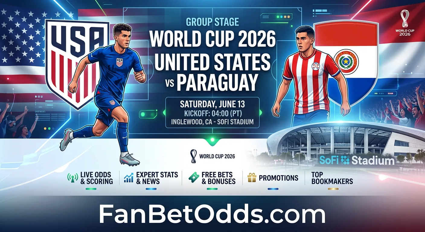 United States vs Paraguay - 13 June 2026 · SoFi Stadium, Inglewood, CA · FIFA World Cup 2026