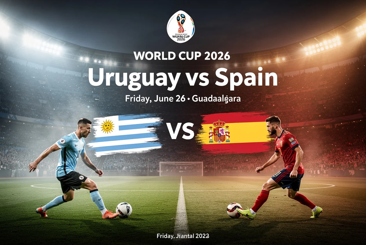 Uruguay vs Spain - 27 June 2026 · Estadio Akron, Guadalajara · FIFA World Cup 2026