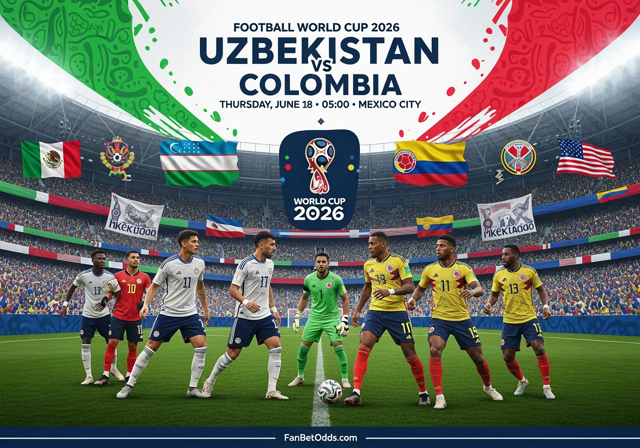 Uzbekistan vs Colombia - 18 June 2026 · Estadio Azteca, Mexico City · FIFA World Cup 2026