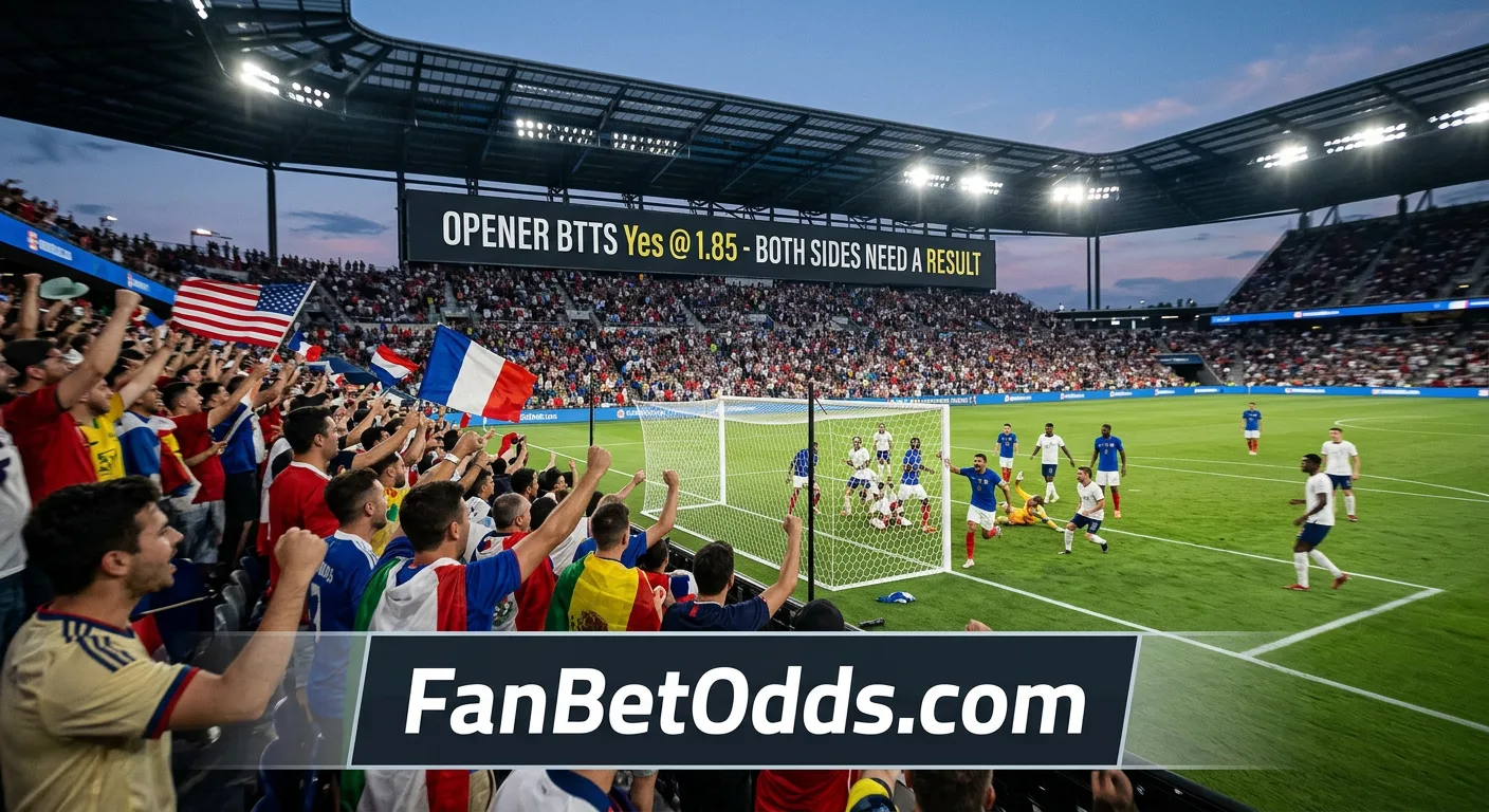 Opener BTTS Yes at 1.85 - both sides need a result