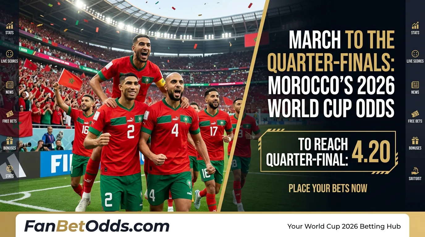 Morocco to reach the Quarter Final at 4.20