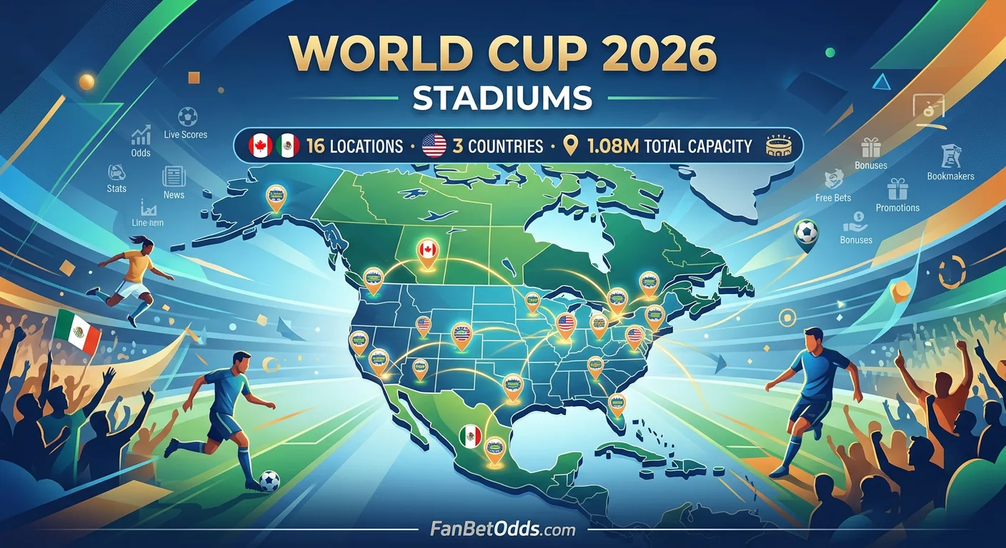 World Cup 2026 stadiums - 16 venues across USA, Canada and Mexico